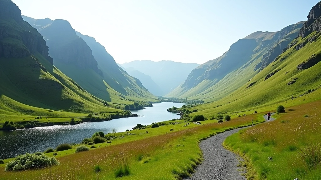 Gap of Dunloe valley with mountain views